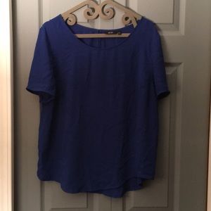 Apt. 9 XL colbalt blue short sleeve blouse